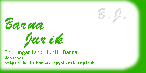 barna jurik business card